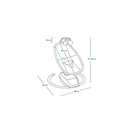 Balansoar si sezlong Lionelo Olivia 2 in 1 Electric cu leganare 3D Bej [41]