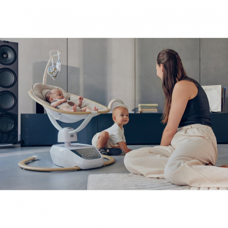 Balansoar si sezlong Lionelo Olivia 2 in 1 Electric cu leganare 3D Bej [26]