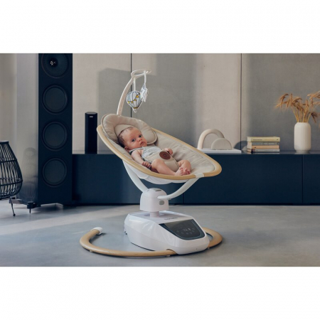 Balansoar si sezlong Lionelo Olivia 2 in 1 Electric cu leganare 3D Bej [28]