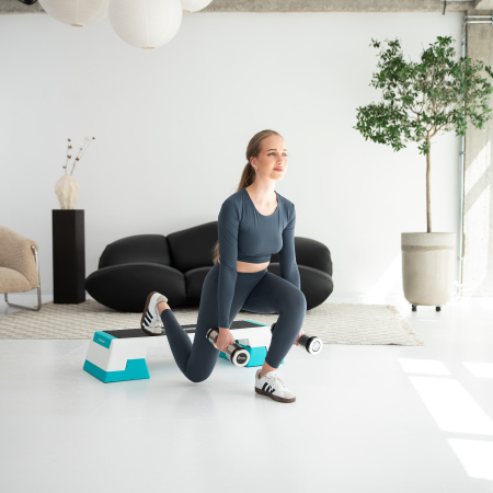 Banca aerobic HMS Premium AS007, alb/menta [4]