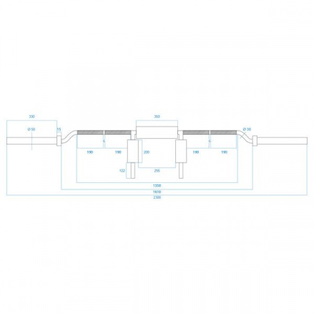 Bara haltera olimpică CURL HMS GOL320 220 cm [8]