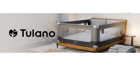 Bariera protectie pat copii culisanta, cu inaltime reglabila Cover 160 cm, gri [3]