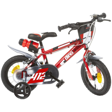 Biciclete copii cu roti 12 inch (3-6 ani) - Bicicleta copii Dino Bikes 12' 412 rosu