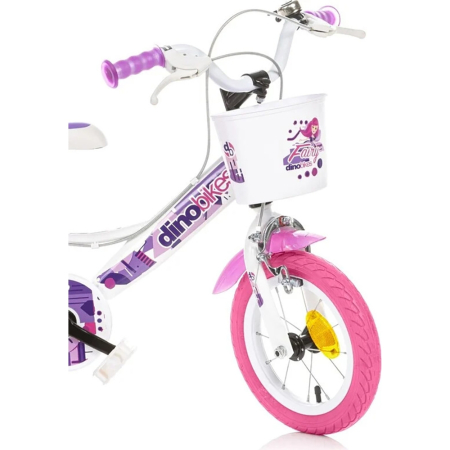 Bicicleta copii Dino Bikes 12' Fairy alb [1]