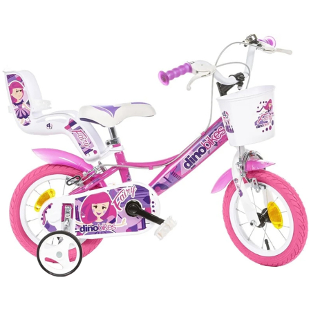 Biciclete copii cu roti 12 inch (3-6 ani) - Bicicleta copii Dino Bikes 12' Fairy roz