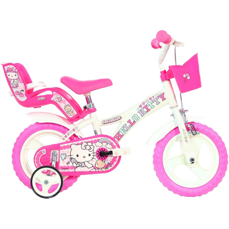 Biciclete copii cu roti 12 inch (3-6 ani) - Bicicleta copii Dino Bikes 12' Hello Kitty