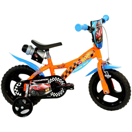 Biciclete copii cu roti 12 inch (3-6 ani) - Bicicleta copii Dino Bikes 12' Hot Wheels