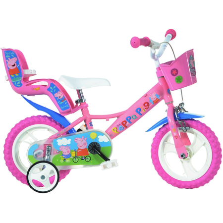 Biciclete copii cu roti 12 inch (3-6 ani) - Bicicleta copii Dino Bikes 12' Peppa Pig
