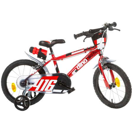 Biciclete copii cu roti 16 inch (4-9 ani) - Bicicleta copii Dino Bikes 16' 416 rosu