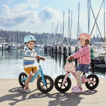 Bicicleta fara pedale, Free2Move, Cool Bike, Cu ghidon si sa reglabile, Roti din EVA, Pana in 30 Kg, Roti 12 inch, 24 luni+, Verde [4]