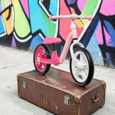 Bicicleta fara pedale, Lionelo, Alex, Usoara, cu ghidon si sa reglabile, Greutate 3.3 Kg, cu roti din spuma EVA, 12 inch, Bubblegum [3]