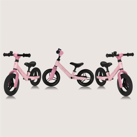 Bicicleta fara pedale, Lionelo, Toni, cu ghidon si sa reglabile, Ultra usoara, 2.8 Kg, 18 luni+, Sustine 30 kg, Roz [17]