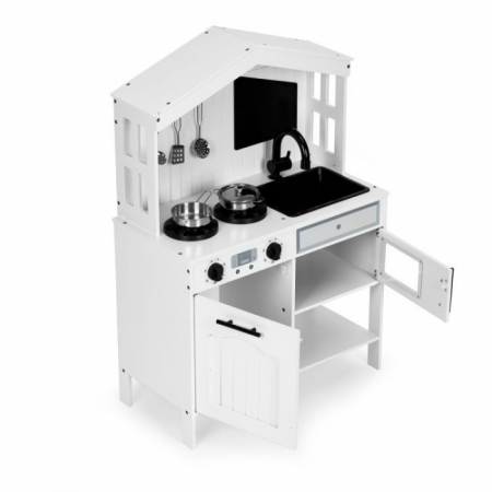 Bucatarie din lemn cu accesorii Ecotoys PLK563 - Alb [3]