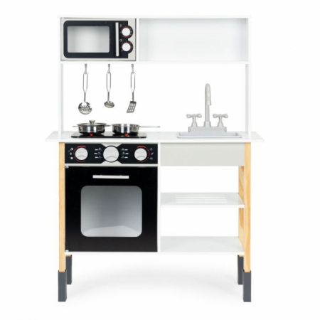 Bucatarie din lemn cu accesorii si LED-uri Ecotoys PLK560 [1]