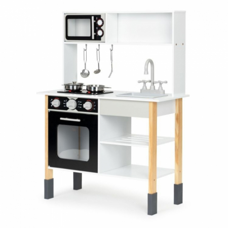 Bucatarie din lemn cu accesorii si LED-uri Ecotoys PLK560 [2]