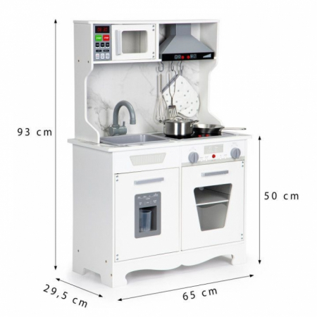 Bucatarie din lemn cu sunete, lumini si accesorii, Ecotoys TL10181 [9]