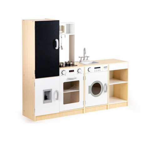 Bucatarie din lemn cu tabla si LED Ecotoys PLK547 [2]