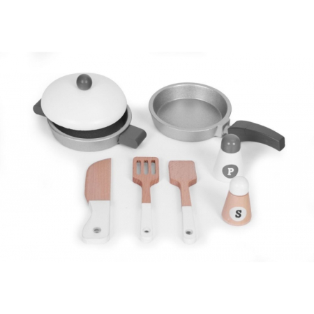 Bucatarie din lemn pentru copii cu accesorii, 48 x 26 x 77 cm, Ecotoys HM232569 [4]