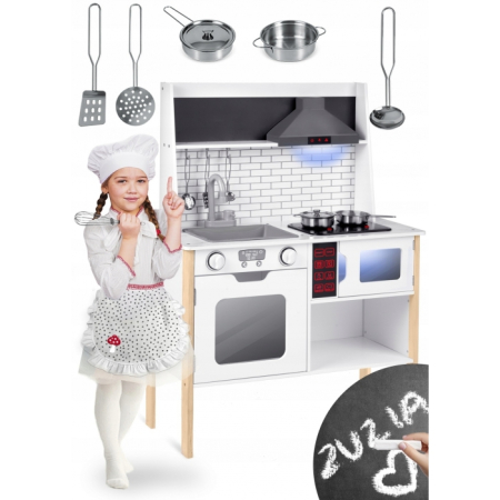 Bucatarii copii - Bucatarie din lemn pentru copii cu sunete si lumini Ricokids RC-846