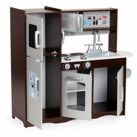 Bucatarie mare din lemn pentru copii cu accesorii Ecotoys 7266 [2]