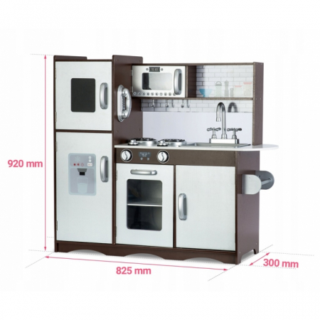 Bucatarie retro din lemn pentru copii Ricokids 7833 - Alb [4]