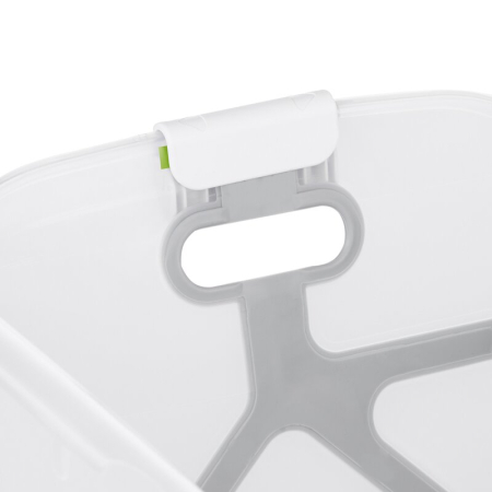 Cadita de baie cu pliere ultra-compacta, Jane, Oasis, cu doua manere, 68 x 42 x 26 cm, Blue [15]