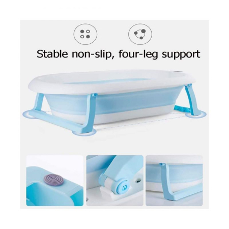 Cadita pliabila cu termometru si suport anatomic Genua Premium blue [3]