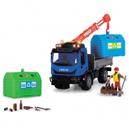 Camion Dickie Toys Playlife Iveco Recycling Container Set cu figurina si accesorii [1]