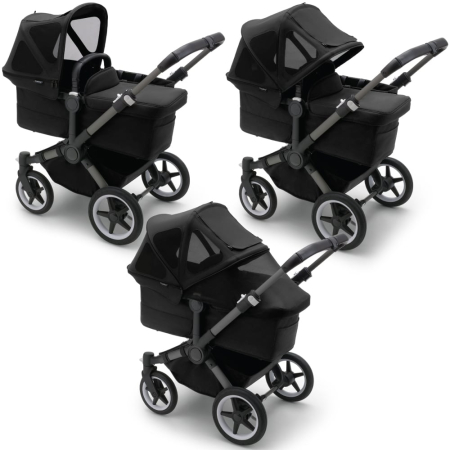 Capotina cu extensie plasa insecte Bugaboo Donkey Midnight Black [1]