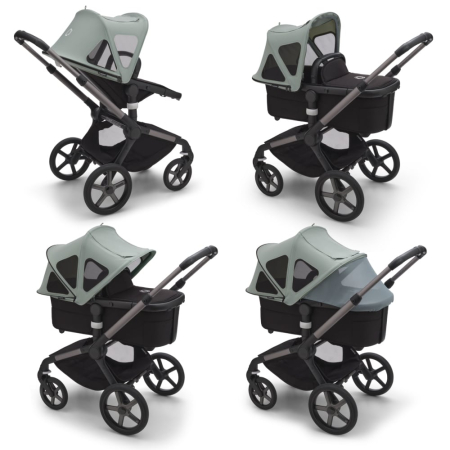 Capotina cu extensie plasa insecte Bugaboo Fox 5 Fox Cub Lynx Pine Green [1]