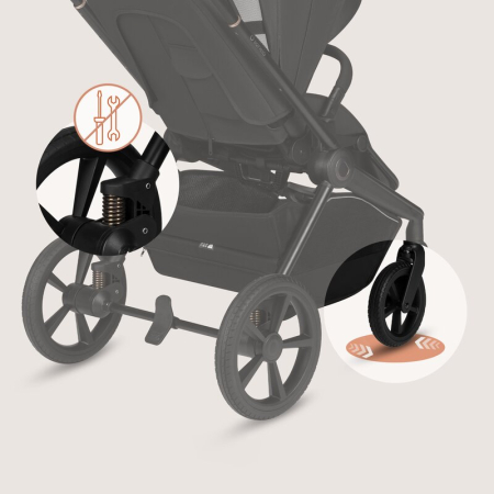 Carucior 2 in 1, Lionelo, Freya, Landou si salteluta ventilate, Pliabil, Reglare spatar-3 pozitii, Suport de picioare-4 pozitii, Maner reglabil-3 pozitii, Adaptori inclusi compatibili cu Cybex, Maxi-C [30]
