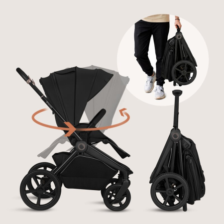 Carucior 2 in 1, Lionelo, Freya, Landou si salteluta ventilate, Pliabil, Reglare spatar-3 pozitii, Suport de picioare-4 pozitii, Maner reglabil-3 pozitii, Adaptori inclusi compatibili cu Cybex, Maxi-C [33]