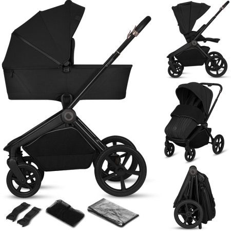 Carucior 2 in 1, Lionelo, Freya, Landou si salteluta ventilate, Pliabil, Reglare spatar-3 pozitii, Suport de picioare-4 pozitii, Maner reglabil-3 pozitii, Adaptori inclusi compatibili cu Cybex, Maxi-C [3]