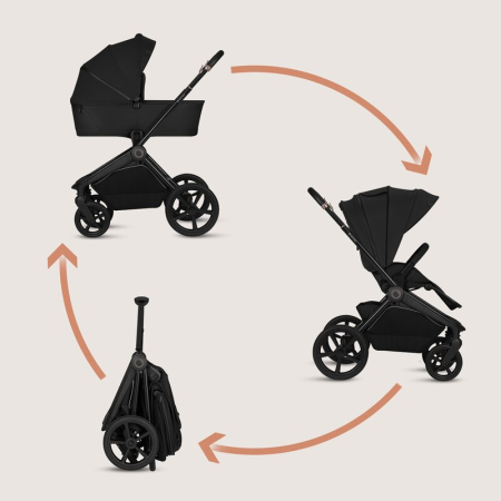 Carucior 2 in 1, Lionelo, Freya, Landou si salteluta ventilate, Pliabil, Reglare spatar-3 pozitii, Suport de picioare-4 pozitii, Maner reglabil-3 pozitii, Adaptori inclusi compatibili cu Cybex, Maxi-C [4]