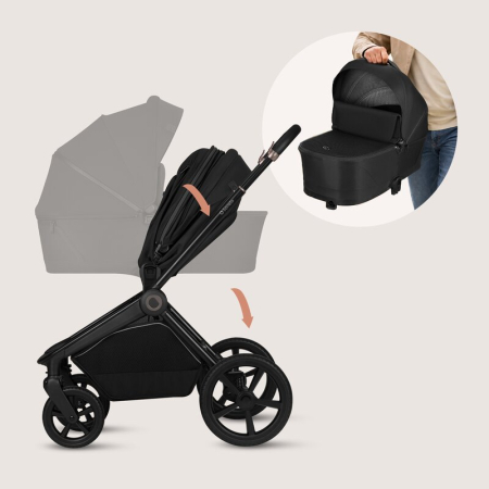 Carucior 2 in 1, Lionelo, Freya, Landou si salteluta ventilate, Pliabil, Reglare spatar-3 pozitii, Suport de picioare-4 pozitii, Maner reglabil-3 pozitii, Adaptori inclusi compatibili cu Cybex, Maxi-C [27]