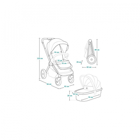 Carucior 2 in 1 Lionelo Layla pana la 22 kg [27]