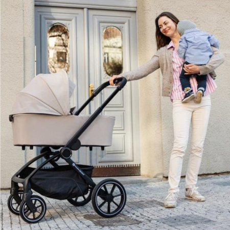 Carucior 2 in 1, Petite&Mars, Scout, Cu landou pliabil, Reversibil, Spatar si suport de picioare reglabile in 3 pozitii, Maner ajustabil, Cu accesorii, Pana la 22 kg, 0 luni+, Gri [3]