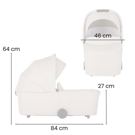 Carucior 2 in 1, Petite&Mars, Scout, Cu landou pliabil, Reversibil, Spatar si suport de picioare reglabile in 3 pozitii, Maner ajustabil, Cu accesorii, Pana la 22 kg, 0 luni+, Crem Cappuccino [11]
