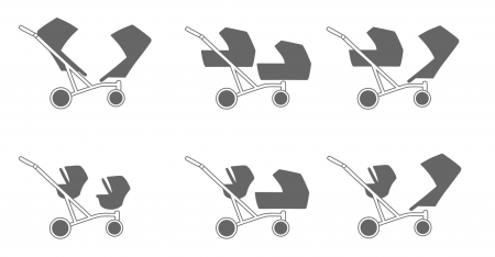 Carucior 2in1 pentru gemeni Kunert Booster [8]