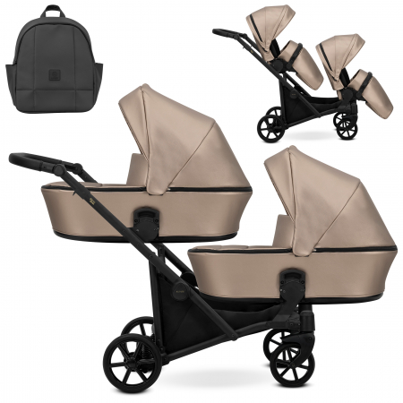 Carucioare gemeni - Carucior 2in1 pentru gemeni Kunert Brav Duo