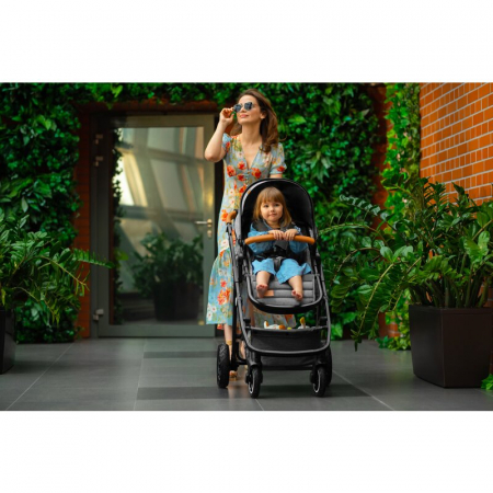 Carucior 3 in 1 Lionelo Amber cadru aluminiu Negru [45]