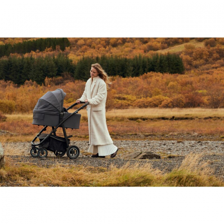 Carucior 3 in 1 Lionelo Amber Plus cadru aluminiu cu landou intarit si salteluta moale cu scoica auto [51]