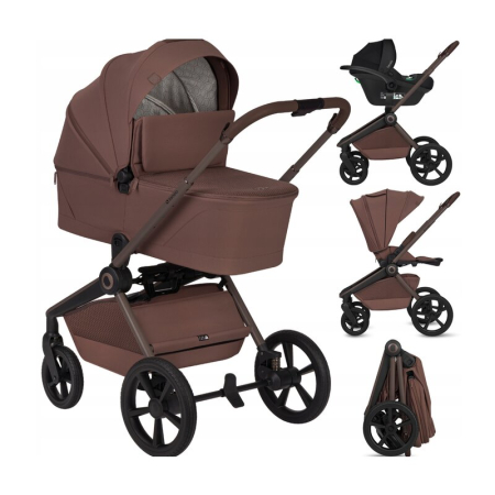 Carucior 3 in 1, Lionelo, Freya, Cu scoica ADAC, Landou si salteluta ventilate, Pliabil, Reglare spatar in 3 pozitii, Suport de picioare in 4 pozitii, Maner reglabil in 3 pozitii, Sustine 22 kg, Cu ac [2]