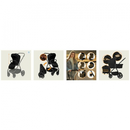 Carucior 3 in 1 Lionelo Meril cu landou de dimensiune XL Reversibil cu scoica auto [32]