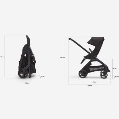 Carucior Bugaboo Dragonfly Black Dark Cherry [8]