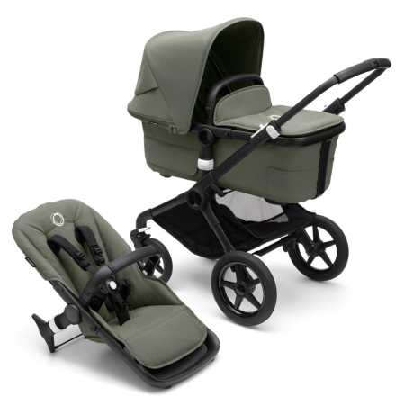 Carucioare copii 2in1 - Carucior Bugaboo Fox 3 Black Forest Green 2 in 1