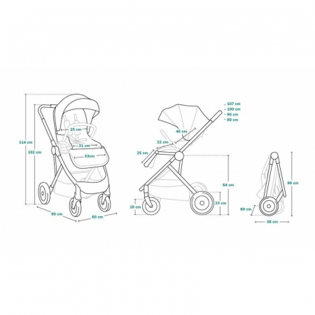 Carucior compact Amber 2 in 1 - Lionelo [60]