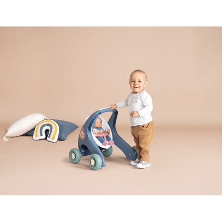 Carucior pentru papusi Smoby Baby Walker 3 in 1 cu papusa [9]