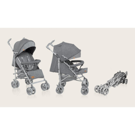 Carucior sport compact, Lionelo, Irma, Pliere tip umbrela, 6- 36 luni, Pana la 15 kg, Gri [2]