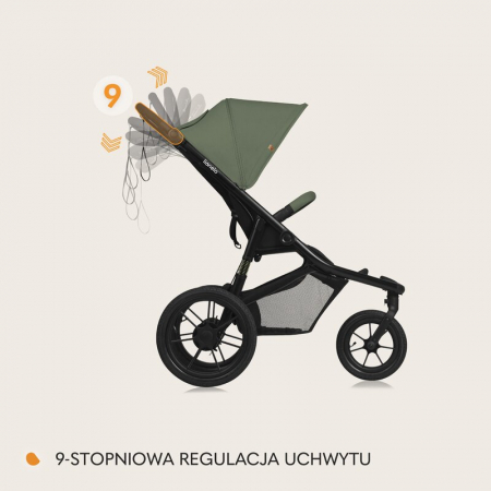 Carucior sport Lionelo Azura cu 3 roti cu baldachin XXL impermeabil [37]